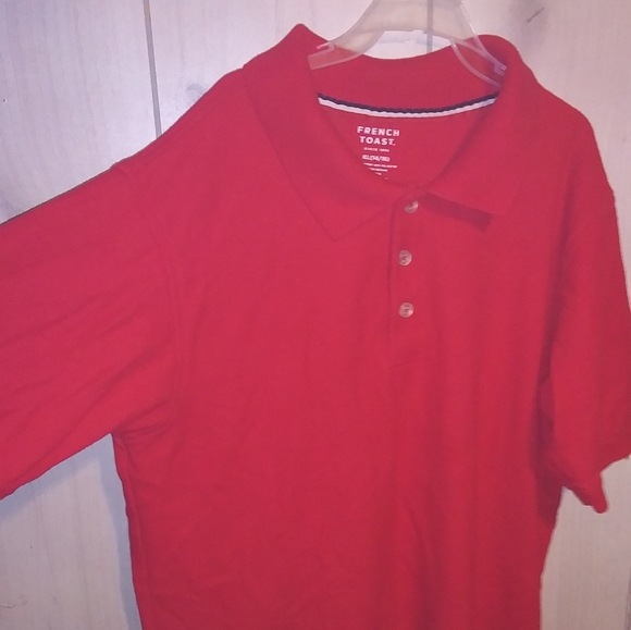 Red Collar Button Shirt - Picture 2 of 2